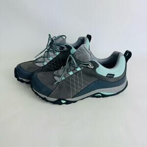 Oboz Womens Sapphire Hiking Shoes Charcoal Beach Glass Waterproof Sneaker Size 7